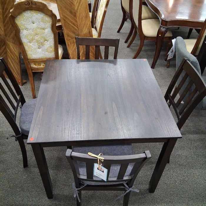 Dark Brown Table w/ 4 Chairs