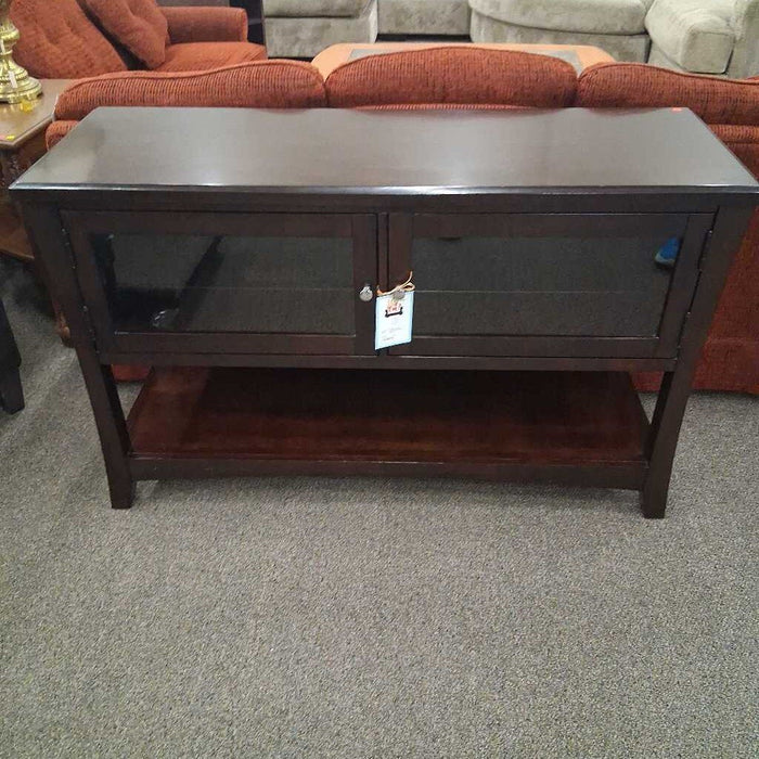 Dark Wood Media Cabinet