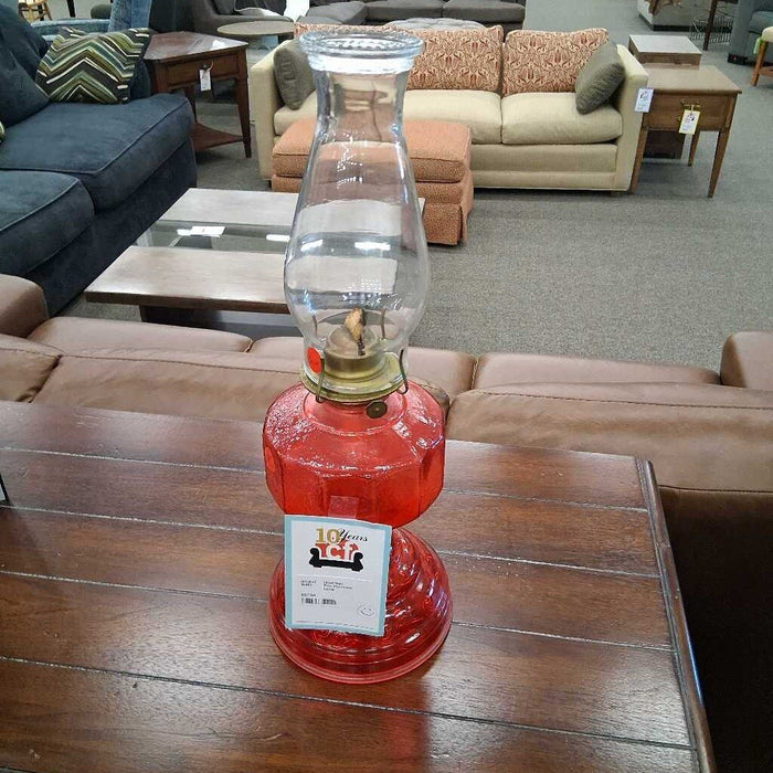 Pink Hurricane Lamp