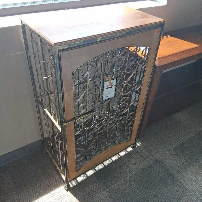 Metal Wine Rack w/ Door