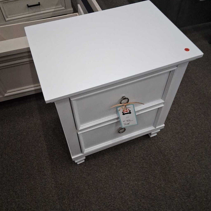 White New Classic Nightstand