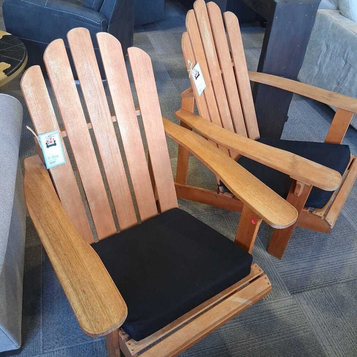 Wood Adirondack Chair w/ Cushion
