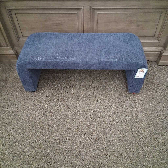 Blue Fabric Bench