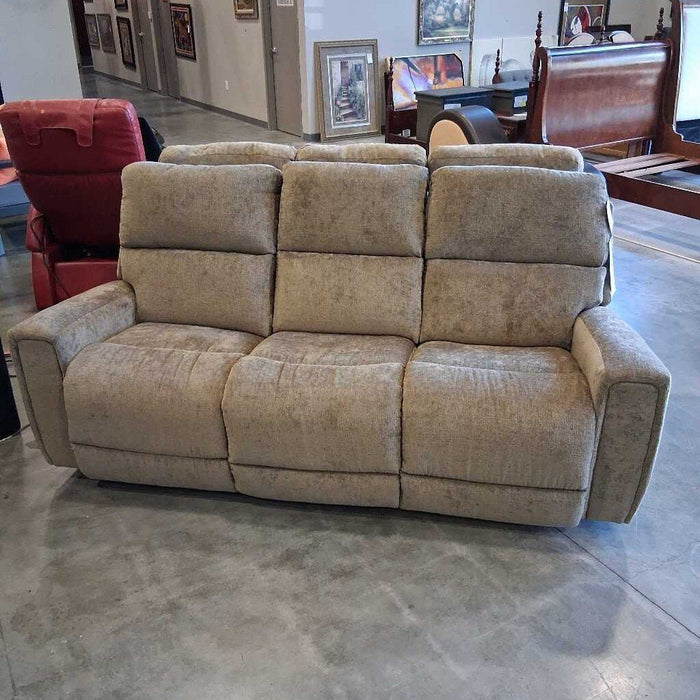 LaZboy Tan Fabric Pwr Reclining Sofa