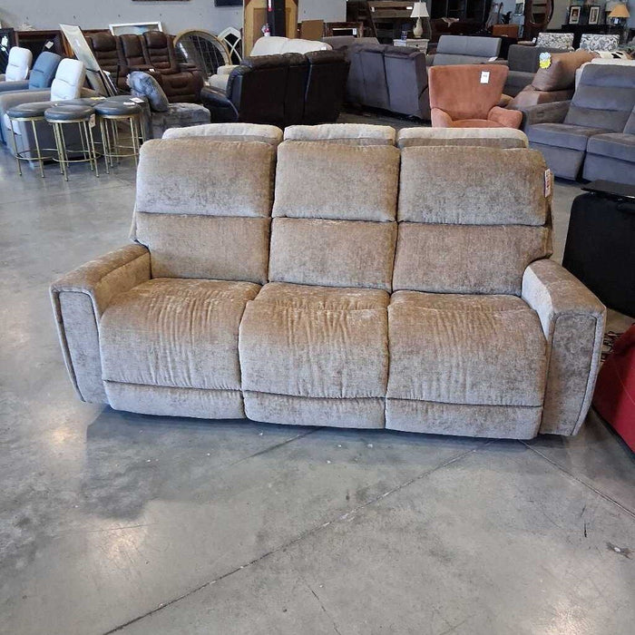 LaZboy Tan Fabric Pwr Reclining Sofa