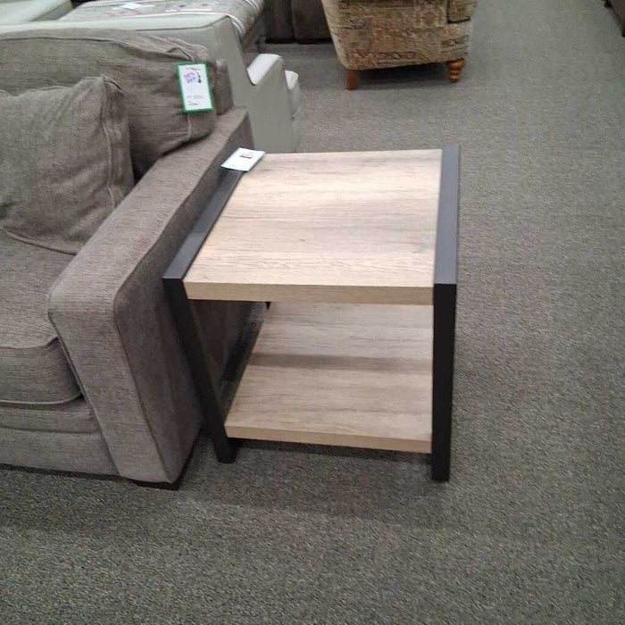 Gray & Metal End Table