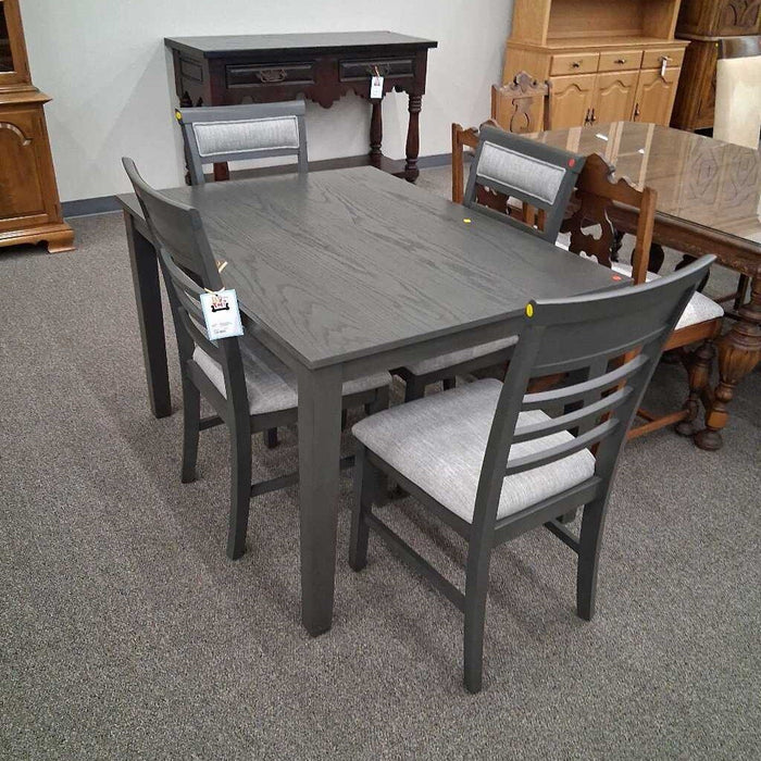 Gray Dining Table w/ 4 Chairs