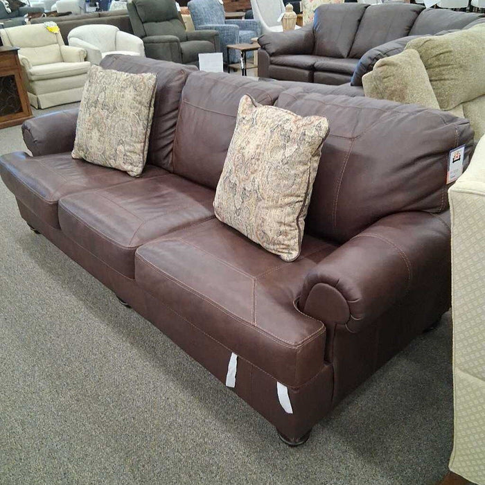 Brown Leather Sleeper Sofa