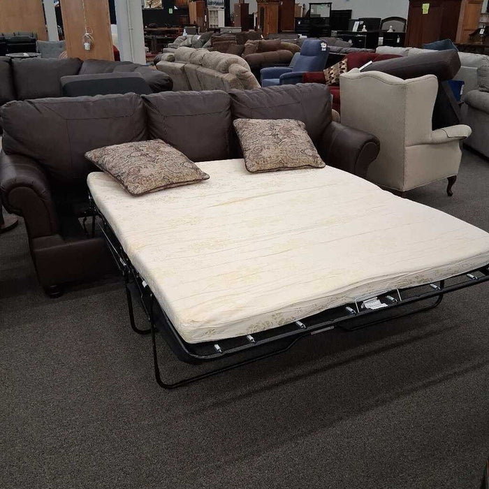 Brown Leather Sleeper Sofa