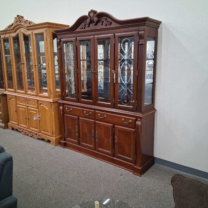 Dark Wood 2 Pc Hutch