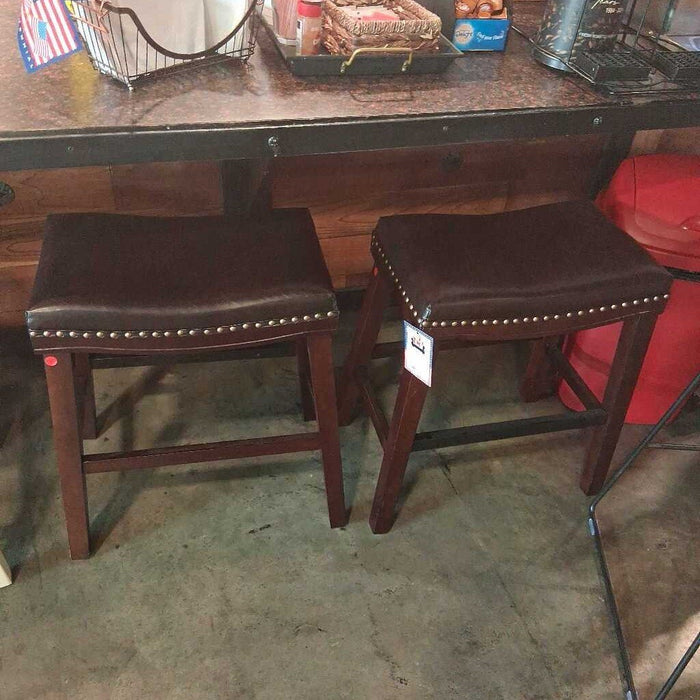 Pair Of Brown Barstools