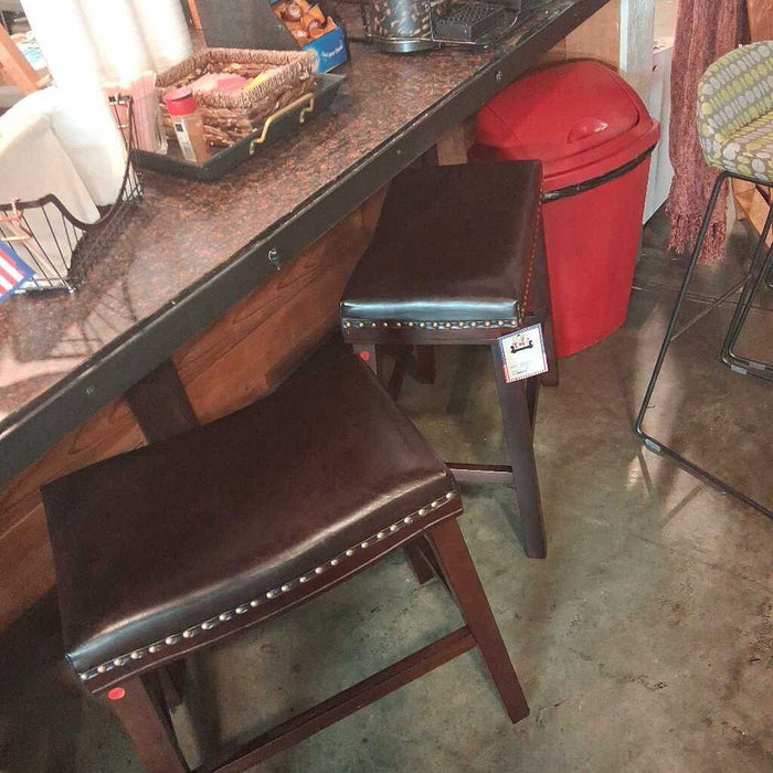 Pair Of Brown Barstools