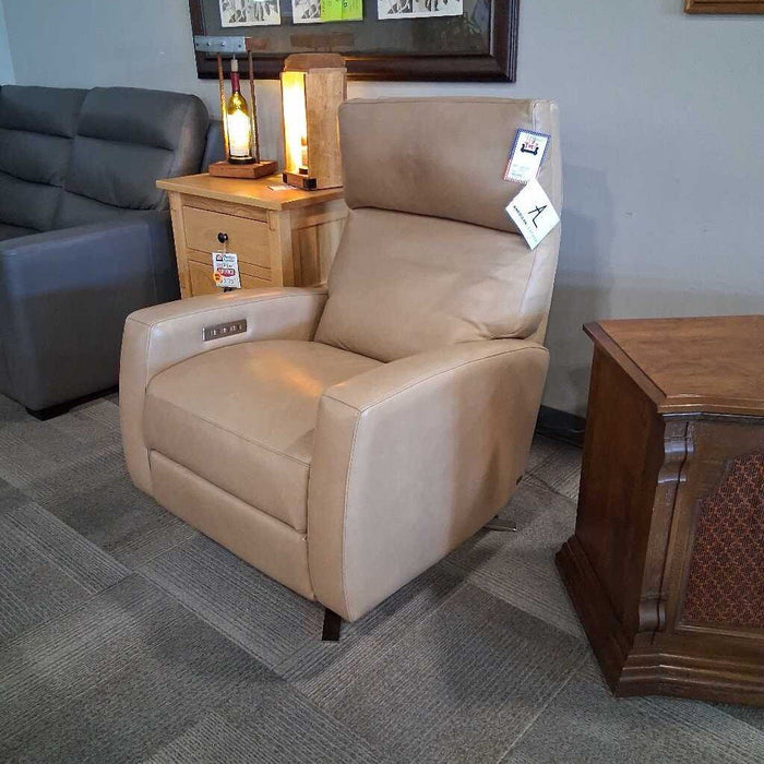American Leather Tan Pwr Swivel Recliner