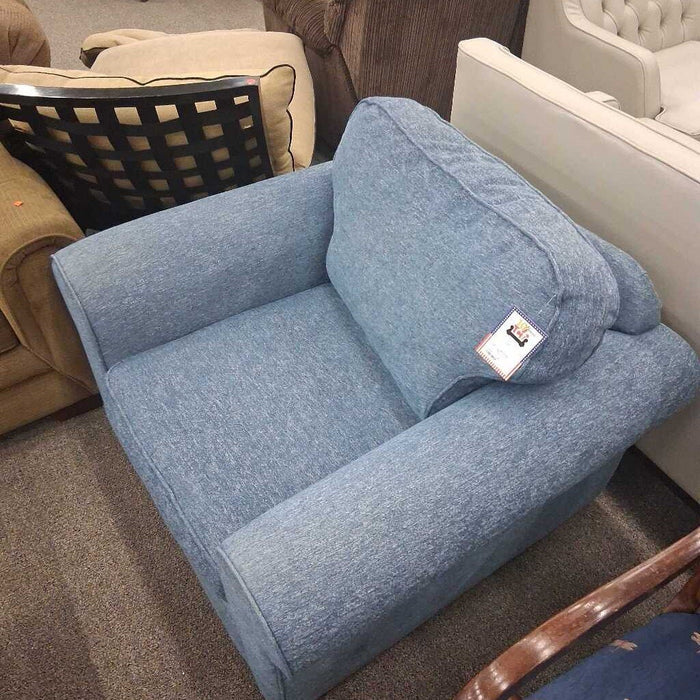 Blue Swivel Arm Chair