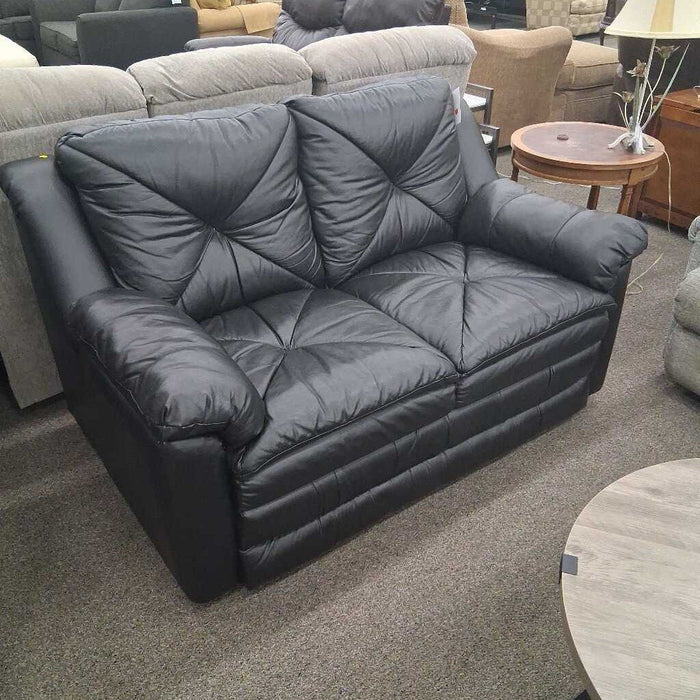 Black Leather Loveseat