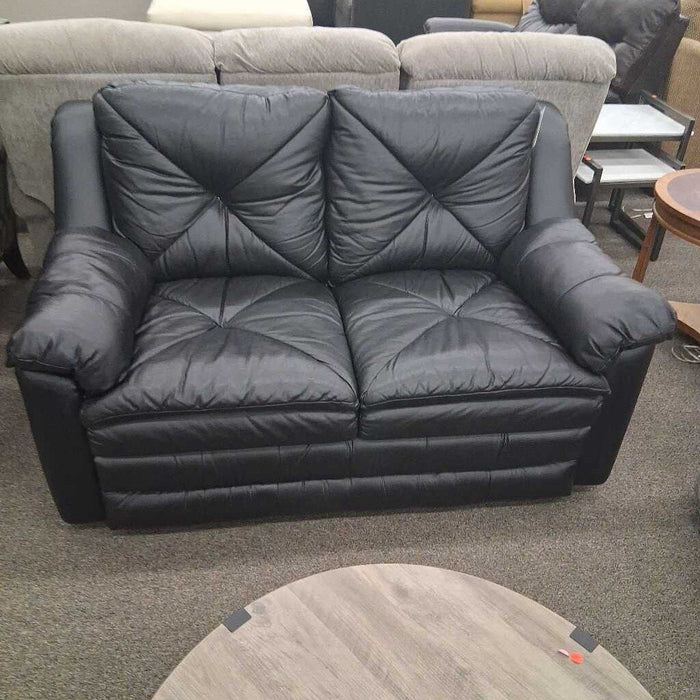 Black Leather Loveseat