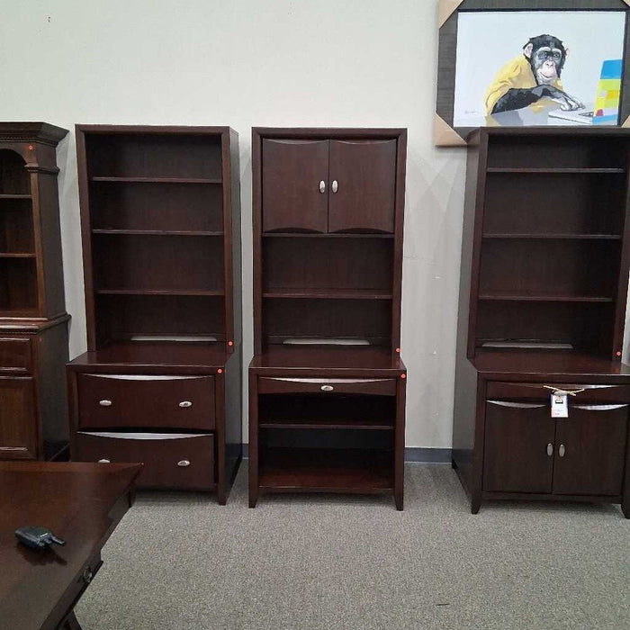 6 Pc Dark Brown Wall Unit