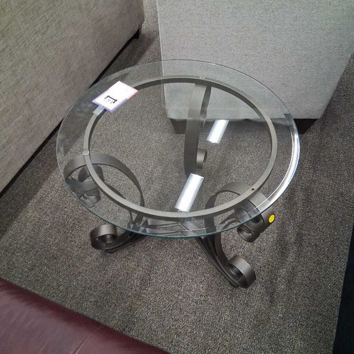 Glass Top End Table