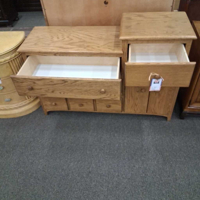 Oak Dresser w/ Cabinet