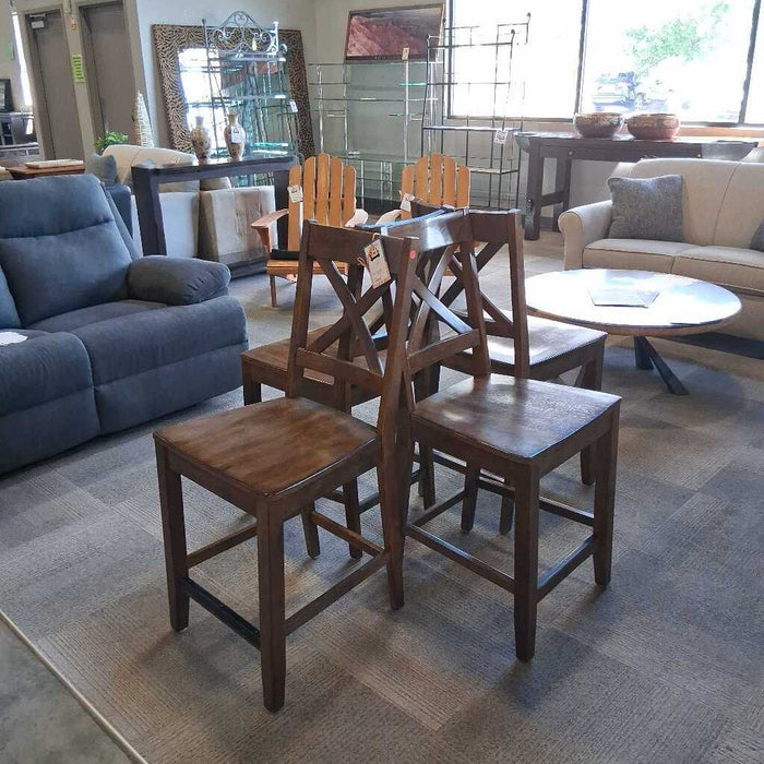 Set of 4 Brown Barstools