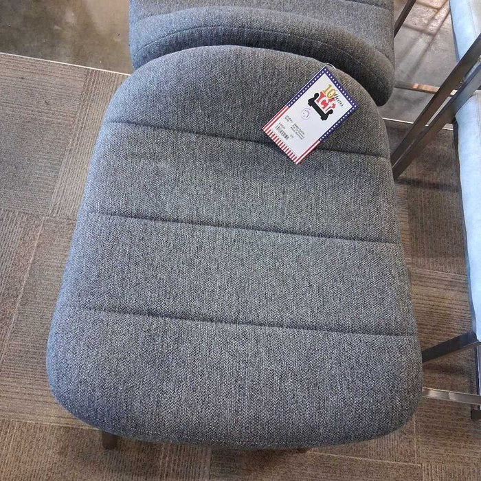 Pair Of Charcoal Fabric Barstools