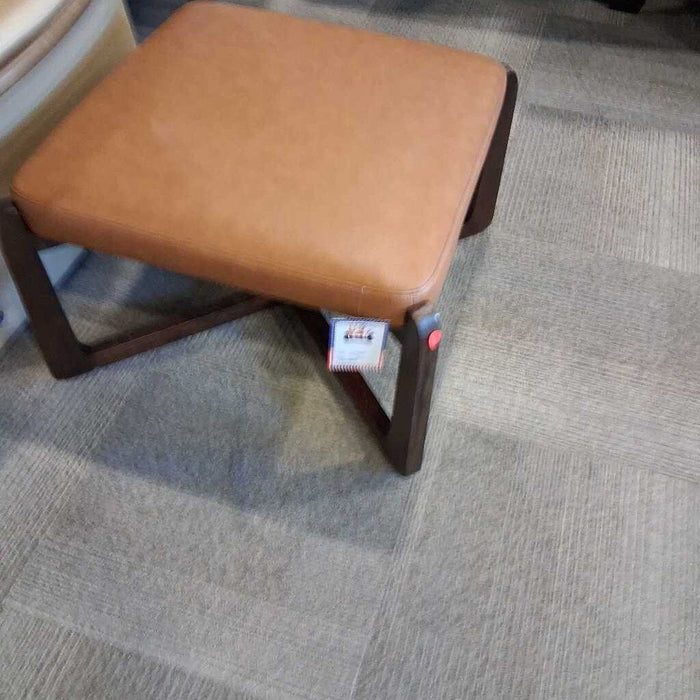Faux Leather Ottoman