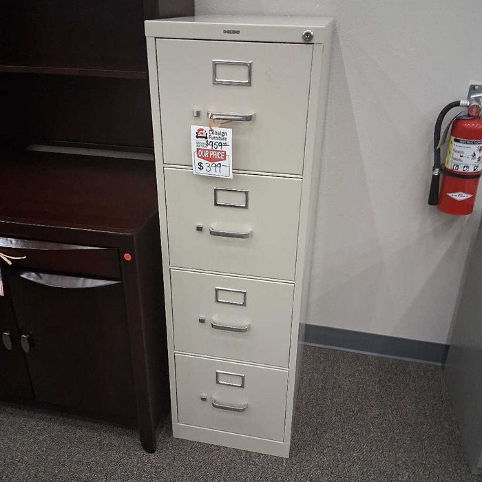 Hon Metal 4 Dwr File Cabinet (No Key)