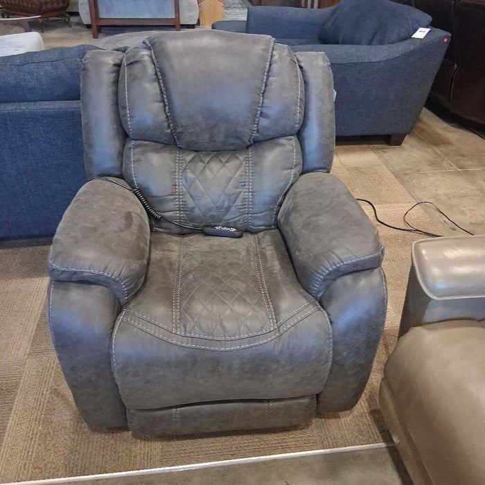 Gray Power Recliner w/ Lumbar & HR