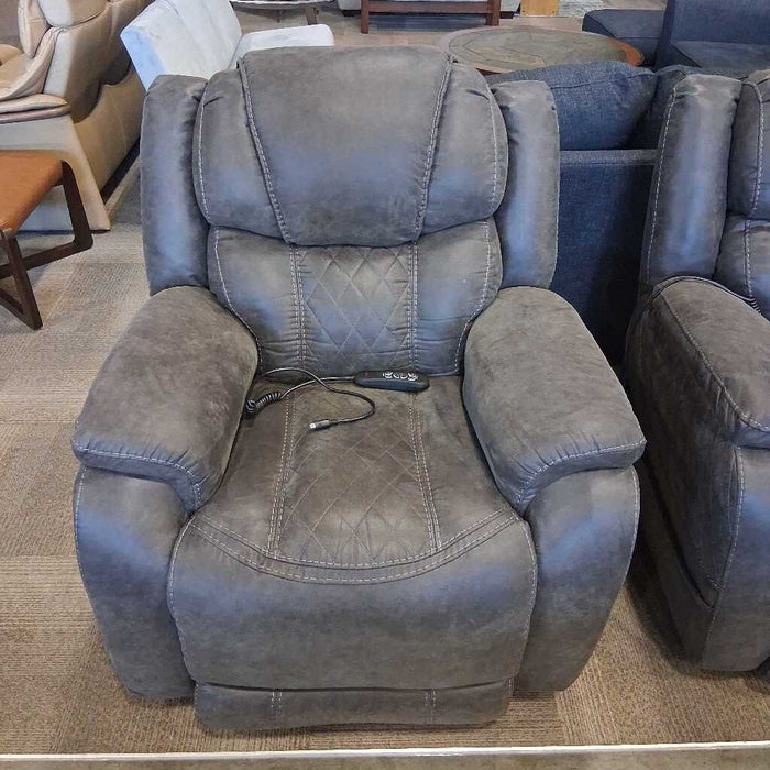 Gray Power Recliner w/ Lumbar & HR