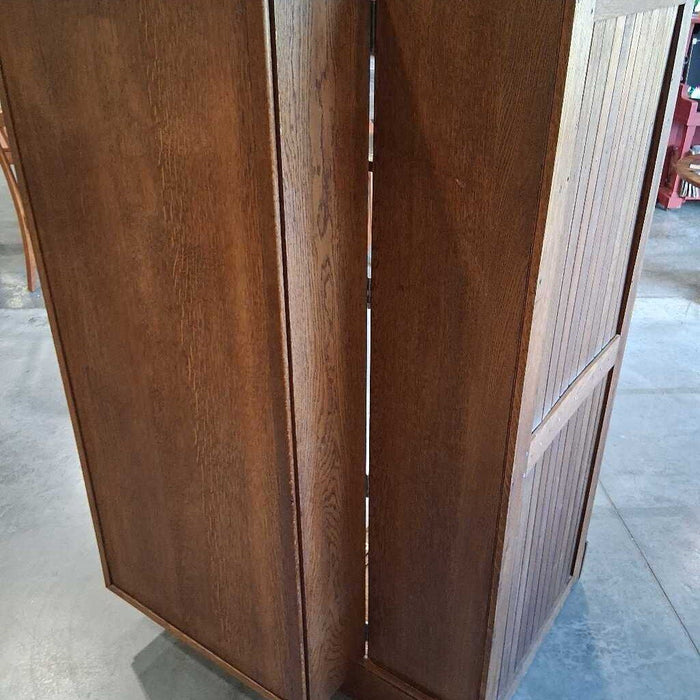 Antique Compactom Oak Gentlemans Wardrobe