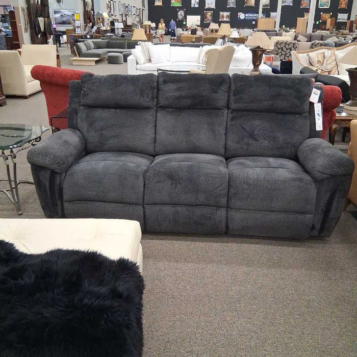 LaZboy Gray Fabric Rec Sofa