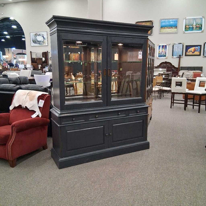 Klaussner 2/Pc Cherry Hutch (Repainted Blue)