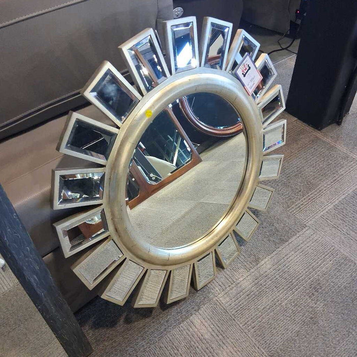 Gold Frame Sun Shaped Mirror