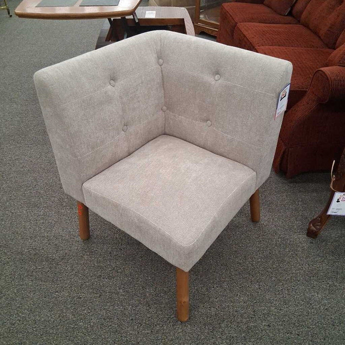 Beige Upholstered Corner Chair