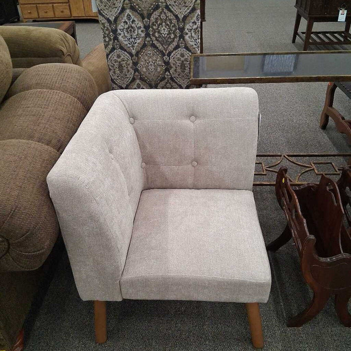 Beige Upholstered Corner Chair