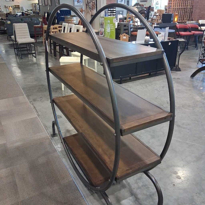 Round Metal & Wood Shelf