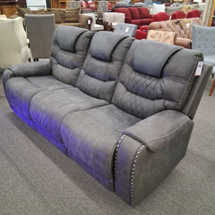 Gray Power Reclining Sofa