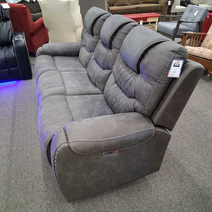 Gray Power Reclining Sofa