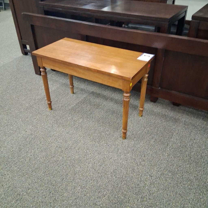 Vintage Wood Piano Bench w/ Storage