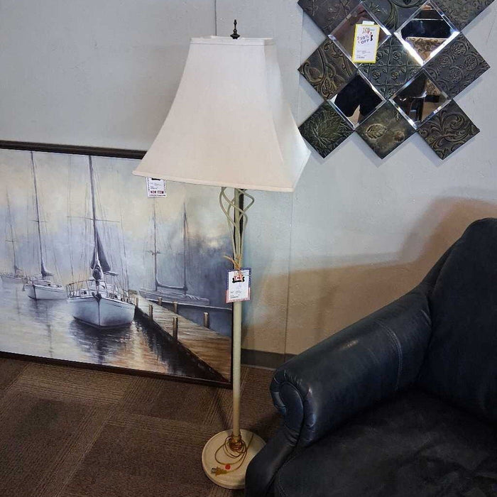 Cream Metal Floor Lamp
