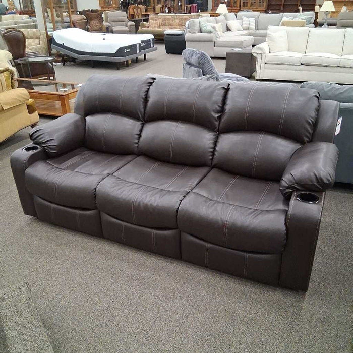 Brown Sofa w/ Cup Holders