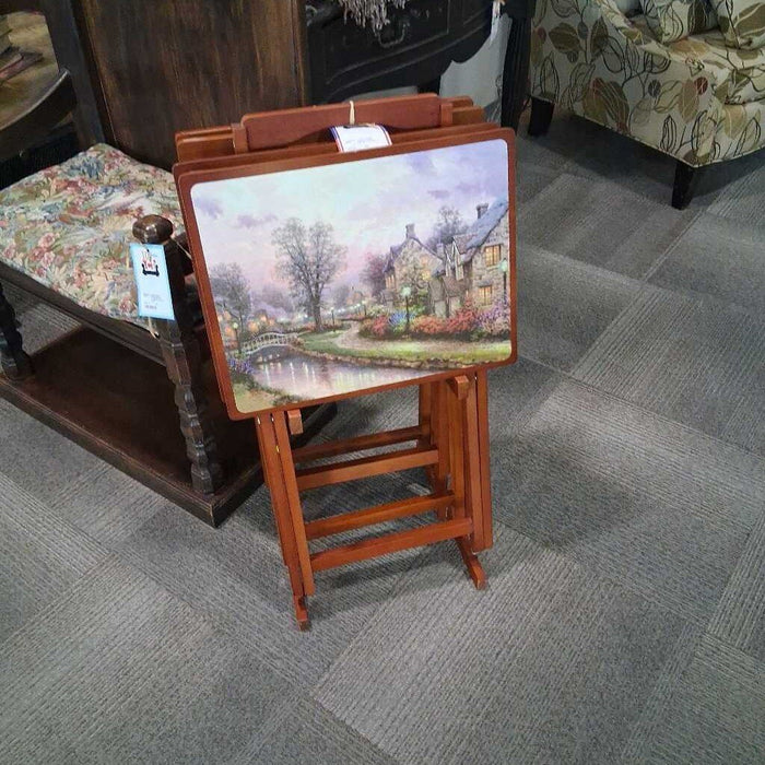 Thomas Kinkade Set of 4 TV Trays