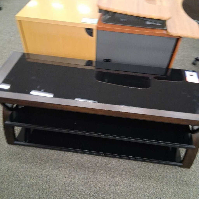 Glass 3 Tier Media Console