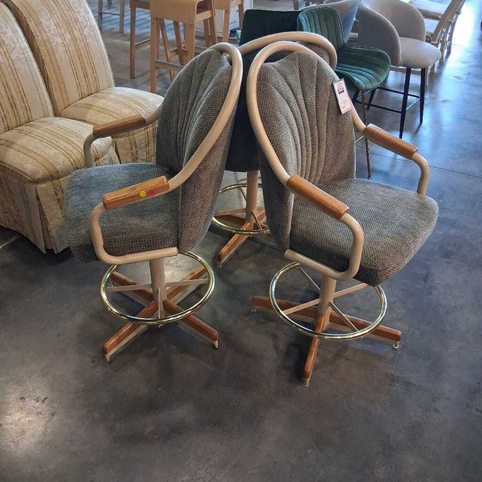 Set of 3 Douglas Furniture Vintage Barstools