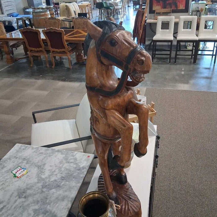 Wooden Horse Sculpture