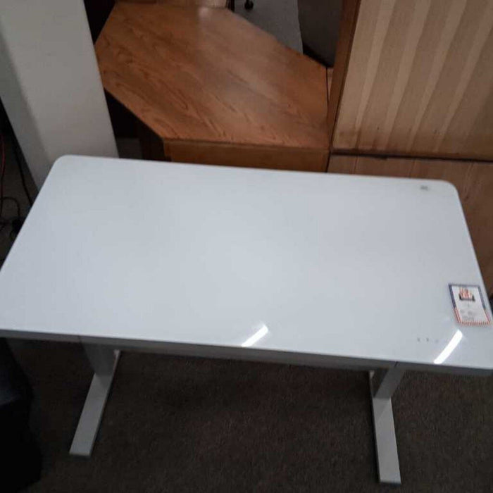 White Power Adjustable Lift Desk