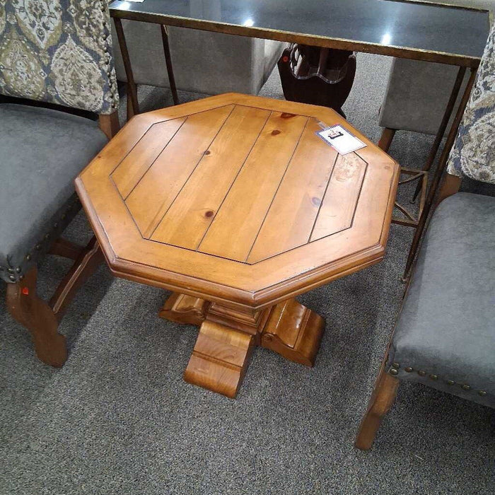 Octagonal Pine End Table