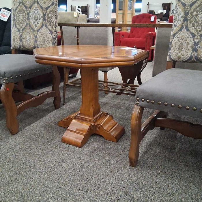 Octagonal Pine End Table