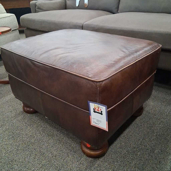 Small Brown Ottoman (Has Wear)