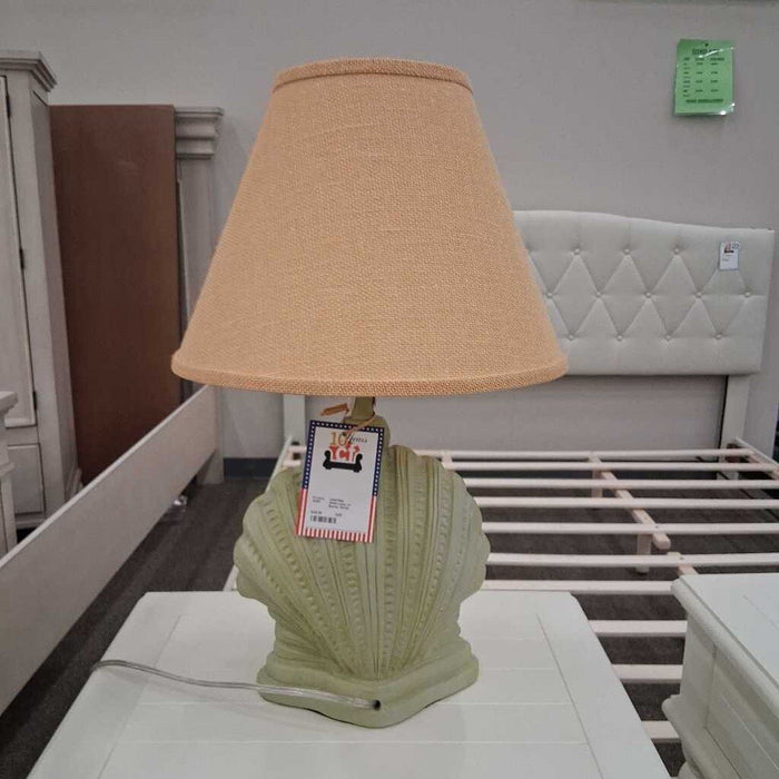 Shell Lamp w/ Burlap Shade